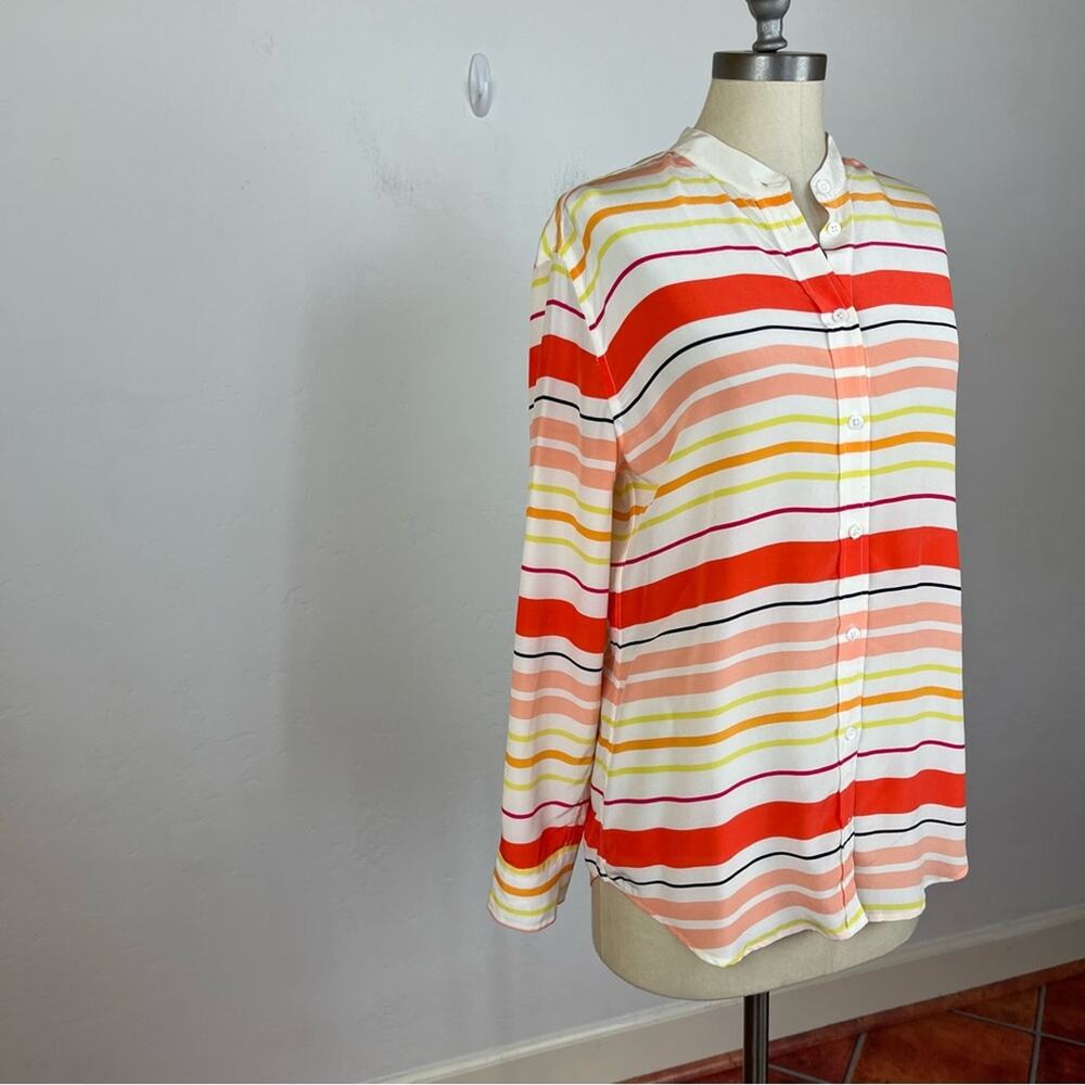 Equipment Stripe Essential Silk Button Down Shirt - image 2